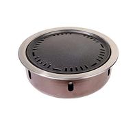 Multifunctional Charcoal Barbecue Grill, Korean BBQ Grill Smokeless Charcoal Barbecue 39cm x 13cm Multicolor Pack of 1(C)