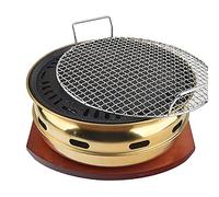 Multifunctional Charcoal Barbecue Grill, Stainless Steel Korean BBQ Charcoal Grill Indoor Outdoor For 6-10 People(E)