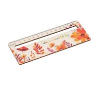 Multifunctional Children's Wooden Ruler Children Bookmarks with Measurement Marks Creative Learning Tool for Learners Wooden Ruler with Reading Guides for Kids
