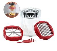 Multifunctional Chipper and Cutter - Potato Slicer, Vegetable Chopper, Dicer, Fruit Cutter with 2 Blades - Easy to Clean, Apple Slicer for Vegetables and Fruits