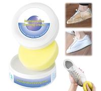 Multifunctional Cleaning and Stain Removal Cream, White Trainer Shoe Cleaner with Sponge Eraser, Shoe Cleaning Cream for Canvas Trainers Sneaker Leather (1 Piece)