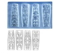 Multifunctional Clear Silicone Carving Nails Mold for Creating Beautiful 3D Floral Resin Design and Nails Art Carving Flower Nails Template