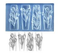 Multifunctional Clear Silicone Carving Nails Mold for Creating Beautiful 3D Floral Resin Design and Nails Art Carving Flower Nails Template