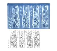 Multifunctional Clear Silicone Carving Nails Mold for Creating Beautiful 3D Floral Resin Design and Nails Art Carving Flower Nails Template