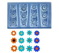 Multifunctional Clear Silicone Carving Nails Mold for Creating Beautiful 3D Floral Resin Design and Nails Art Carving Flower Nails Template