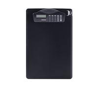 Multifunctional Clipboard with Solar Calculator, Pen Slot and Ruler for A4 Paper, Durable Plastic Writing Board with Binder Clip for Students Office Business Use