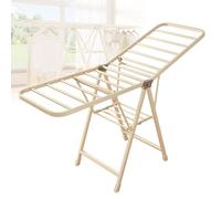 Multifunctional Clothes Drying Rack Freestanding Airer Collapsible Laundry Drying Rack with Adjustable Wings and Hidden Pulley Space-Saving for Balcony Indoor Outdoor3 Tiers