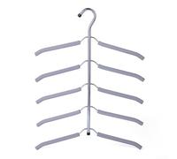 Multifunctional Clothes Hanger for Closet Organization, Foldable Space Saving Design with Non-Slip Sponge, Stainless Steel + ABS Construction, No Trace Clothing Protection(gray)