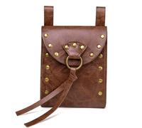 Multifunctional Coin Purse PU Leather Purse Medieval Waist Bag Renaissances Belt Cube Small Wallet Pu Leather Cube Belt Medieval Pouch Cosplay Waist