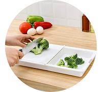 Multifunctional Cutting Board, 3 in 1 Plastic Clamshell Kitchen Cutting Board, Food Storage Tray Colander Dish Sink Tub Storage Basket(White)