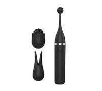 Multifunctional Deep Massager - Replaceable Heads for targeted, Comfortable, and Precise Massage; Soft Silicone to Relax Your Mood(Black)