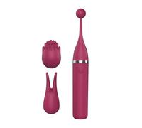 Multifunctional Deep Massager - Replaceable Heads for targeted, Comfortable, and Precise Massage; Soft Silicone to Relax Your Mood(Rosy)