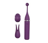 Multifunctional Deep Massager - Replaceable Heads for targeted, Comfortable, and Precise Massage; Soft Silicone to Relax Your Mood(Purple)