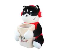 Multifunctional Deluxe Trash Can and Storage Box, Cute Tissue Box, Creative Animal Cartoon Decorative Organizer for Car and Home (C)