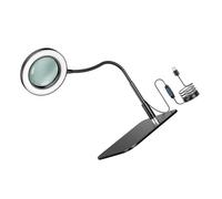Multifunctional Desk Light Including Phone and Variable Lighting for Detailed Work Projects Metal Base Amplifying Glass