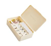 Multifunctional Desktop Charging Station Cord Box with Separate Sections for Phone Data Cable Headphone Cables Storage Large Cable Planner Box