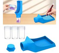 Multifunctional Diamond Painting Tray & Funnel With 3 Storage Jars And Lid, Two Different Diamond Painting Tray Grid Design, Diamond Art Painting Accessories And Tools For 5D Diamond Painting Beads-BL