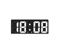 Multifunctional Digital Clock with Temperature Display, Alarm Clock with Night Light, 7 Color Options with Date and Time for Home Office Desk (White)