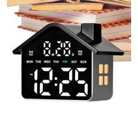 Multifunctional Digital Desk Alarm Clock, 4-Mode Temperature Display3.15 in | Modern Bedside Timepiece Smart Ambient Illumination and Climate Monitoring Feature for Bedroom