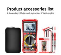 Multifunctional Digital Multimeter for Auto Repair Photovoltaic Testing Ncv & Diode 600V Ac/Dc Voltage Resistance Capacitance Frequency Measurement with Backlit LCD for Field Lab Factory Use
