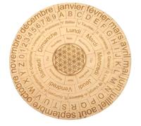 Multifunctional Divinatory Pendulum Board 20 cm | Ideal for Your Dosing Sessions | Written in French with Months, Days, Letters, Numbers, Astrological Signs, Yes/No, Fleur de Vie