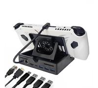 Multifunctional Docking Station & Cooling Fan Stand for ROG Ally Game Console, Multiport Dock Base with 3 USB 3.0, PD/60W Type C Charging Port (6 in 1)