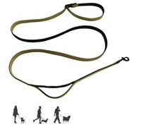 Multifunctional Dog Leash with Extra Handle -4 in 1 Hands-Free Adjustable Dog Leash for Jogging, Walking, Running - Fits Small and Medium-Sized Dogs (Army Green, M)