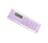 Multifunctional Double Side 15cm Ruler Integrated 8 Digit Calculator Lightweight Design for Students Professional Student Math Tool Ruler