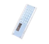 Multifunctional Double Side 15cm Ruler Integrated 8 Digit Calculator Lightweight Design for Students Professional Student Math Tool Ruler