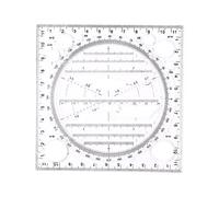 Multifunctional Drawing Ruler, Angle and Circle Maker Drawing Geometric Drawing Template Measuring Ruler Draw Tool for Office School(Black)