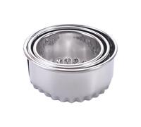 Multifunctional Dumplings Wrapper Molds,Dumpling Skin Cutting Mould,Stainless Steel Dough Cutter for Kitchen Baking Accessories(Wave Edge)