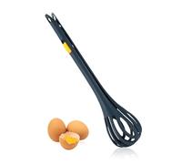 Multifunctional Egg Beater, 2-in-1 Egg Whisk & Food Clip, Manual Plastic Food Mixer Spinner Tongs Tool, Handheld Kitchen Cooking Gadget Utensil for Baking Mixing Milk Salad Gripping Bread Pasta(Blue)