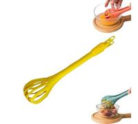 Multifunctional Egg Beater, 2 in 1 Food Clip & Egg Whisk, Plastic Whisk, Kitchen Gadget Tool for Baking and Cooking, Versatile Kitchen Tool (Yellow)