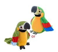 Multifunctional Electric Plush Parrot Speaking Talking Repeats Waving Simulation Bird Early Education Toy Stuffed Toy