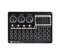Multifunctional External Sound Card Audio Mixer Card 14 Effects for Music Recording Live Streaming