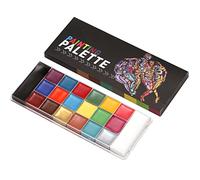 Multifunctional Face Body Solid Paint Oil-based Paint 20 Vibrant Colors With Lid Home School Party Art Projects Supplies Brushes Halloween Kits For Adults Kids Beginners Painting
