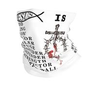 Multifunctional Face Cover,Jesus is My Everything My God My Lord My Savior,Facial Decoration Unisex Half Face Headwear for Outdoor Men Climbing 26X30cm