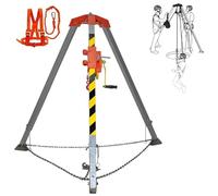 Multifunctional Fall Arrest Kit with Emergency Rescue Tripod Winch & Safety Belt for High Spaces Cliffs Wells Underground Pipes TunnelsEssential Confined Space Equipment