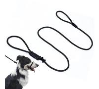 Multifunctional Figure 8 Padded Head Halter Walking Training Leather Stopper Slip Lead Dog Rope Leash Muzzle (Black)