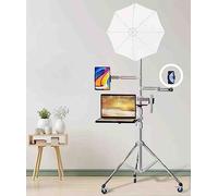 Multifunctional Film and Television Equipment Bracket Self-timer Live Broadcast Shooting Floor Support Tripod with LED Light Expansion