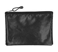 Multifunctional Fireproof Document Bag Safe Storage Pouch with Zipper for Home Office Use Black Large Capacity File Organizer (Small 27 * 16cm)