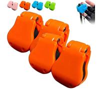 Multifunctional Fishing Rod Holder, Fishing Artifact Portable Beach Fish Pole Holders for Car Ground, Elastic Lure Rod Tie Protection Strap, Auto Fixed Fish Poles Holders(Orange-2pair)