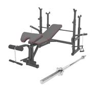 Multifunctional Fitness Bench With 180CM Adjustable Barbell Weightlifting