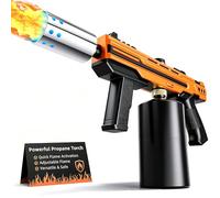Multifunctional Flame Burner, Flame Thrower for Kitchen, Adjustable Burner, Soldering Burner, Gas Burner for Household for Searing Steak, Grilling, DIY, Easy Safe to Use (Orange)
