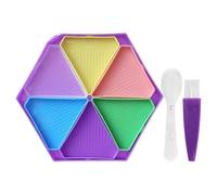 Multifunctional FlipDiamond Disc, Large Capacity Sorting, 16.5x14.2cm, Rhinestone Art Trays, Bead Sorting Tray, DIY Crafting Supplies, for DIY Enthusiasts Beginners Artists Hobbyists Adults Home