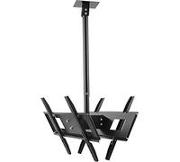 Multifunctional Floating TV Stand, Single Pole Ceiling Mount for Dual Screens, Fits 30-70 inch TVs, Wall/Ceiling Mounted, Supports Up to 176 lbs TV Bracket