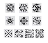 Multifunctional Flower Drawing Template Set for Adults Kids Art Projects Safe PET Stencils Various Patterns Reusable Mandalas Stencil