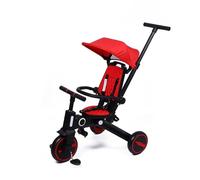 Multifunctional Foldable Baby Tricycle - Multiple Modes, Easy To Store, Suitable For Child Growth, Safe And Fun, Suitable For Toddlers (Multi-Color)(Red)