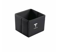 Multifunctional Foldable Car Trash Bin for Tesla Model 3 Highland 2024-2025, Waterproof Car Rubbish Bin, Leather Stain Protection, Dry and Wet Use, Large Capacity, Storage Box,M-Black