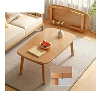 Multifunctional Foldable Wooden Coffee Table, Minimalist Rectangular Tea Table for Living & Dining Room, Heavy-Duty, Space-Saving Design, Versatile Home Furniture